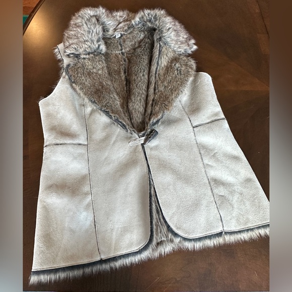 Geneology Fashion DNA Faux Fur & Suede‎ Vest, Size XL - Picture 1 of 10